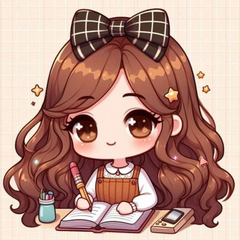 cô gái chibi đeo nơ