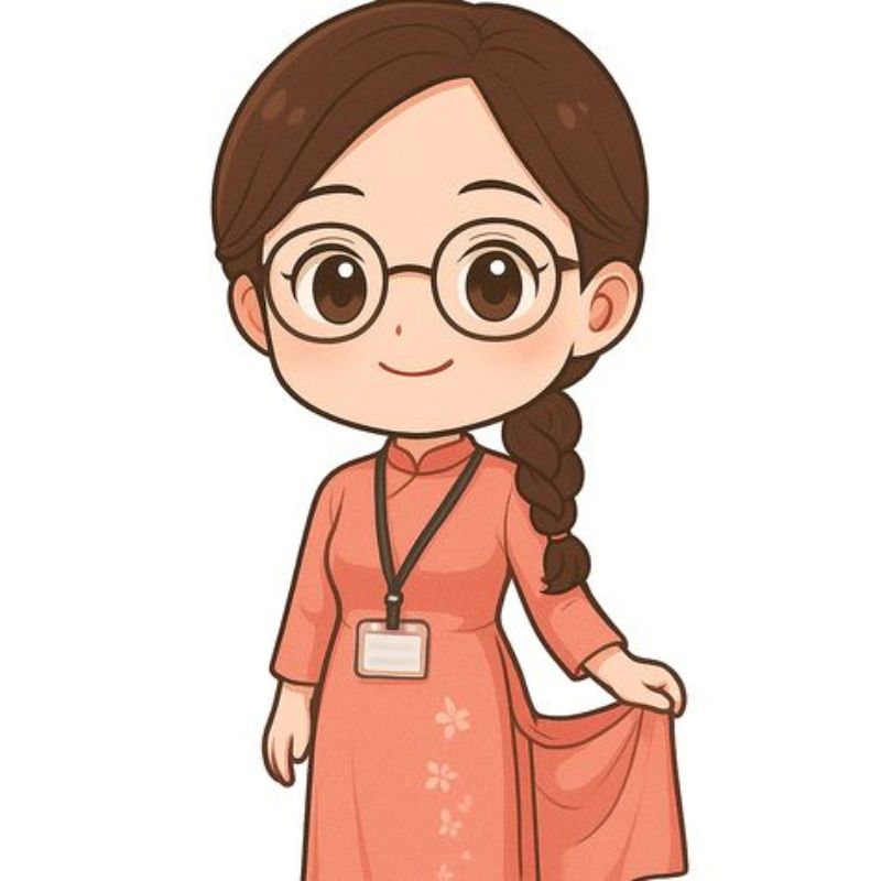 cô giáo chibi mặc áo dài