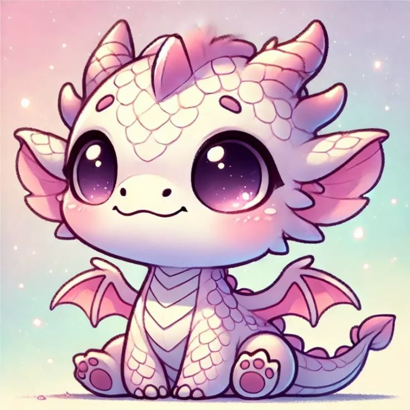 con rồng chibi màu tím