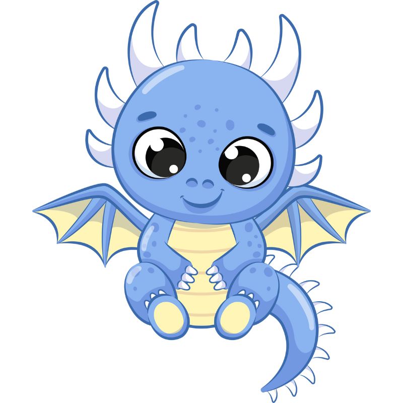 con rồng chibi xanh dương