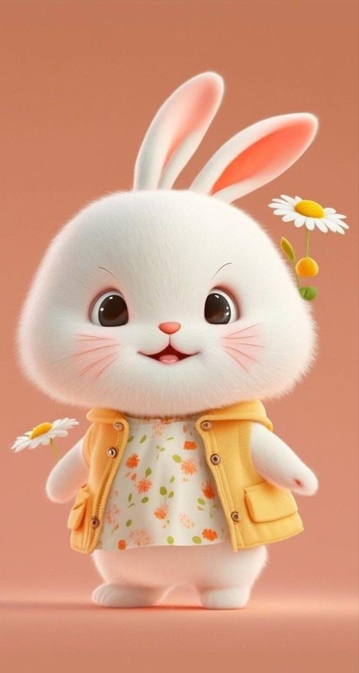con thỏ chibi áo vàng