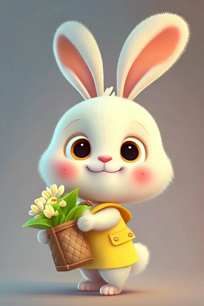 con thỏ chibi cực dễ thương