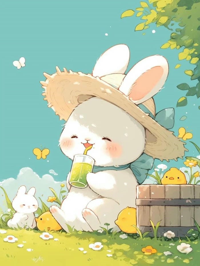 con thỏ chibi cute