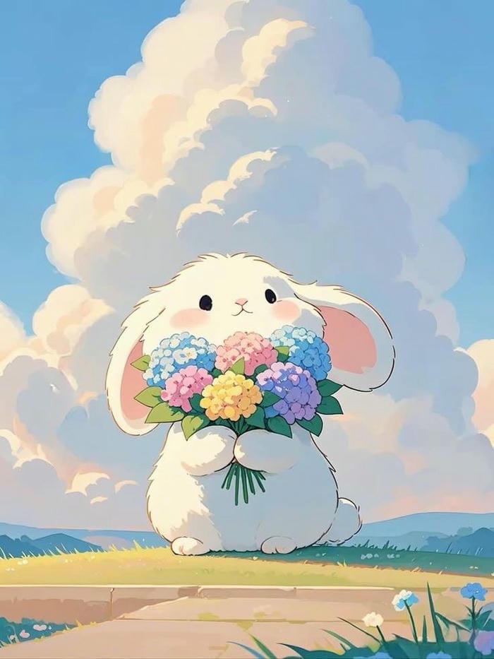 con thỏ chibi siêu đẹp
