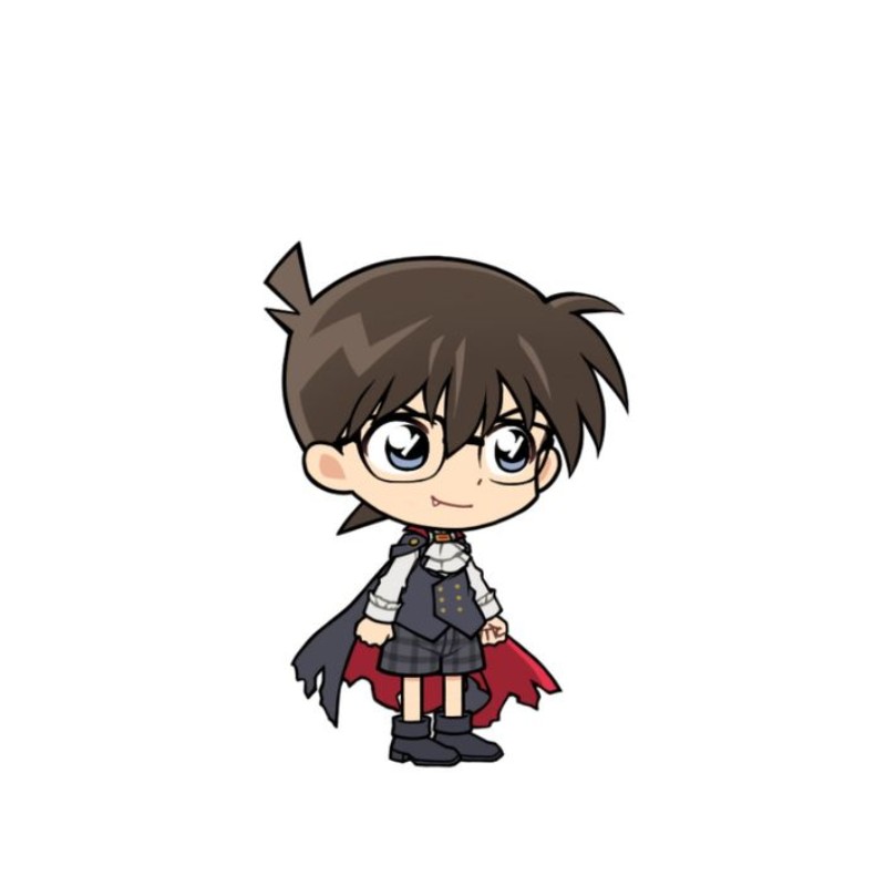 conan chibi mặc áo choàng
