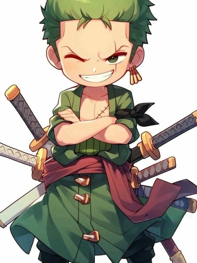 99+ hình nền Zoro chibi mái tóc xanh ngầu đẹp