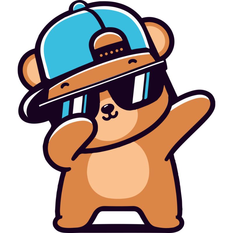 gấu chibi đeo kính