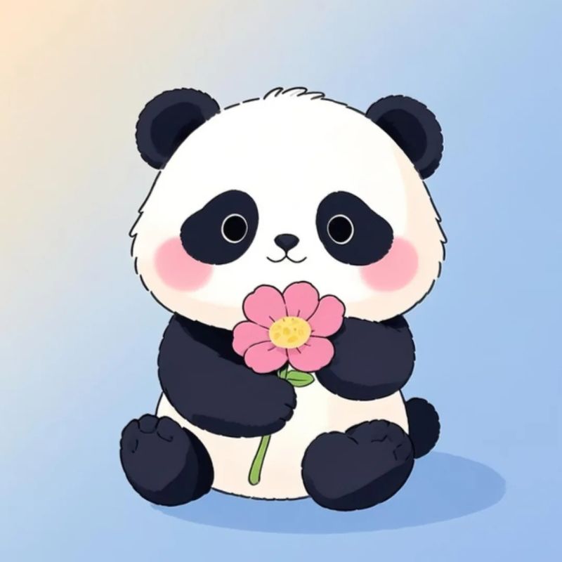 gấu trúc chibi đáng yêu