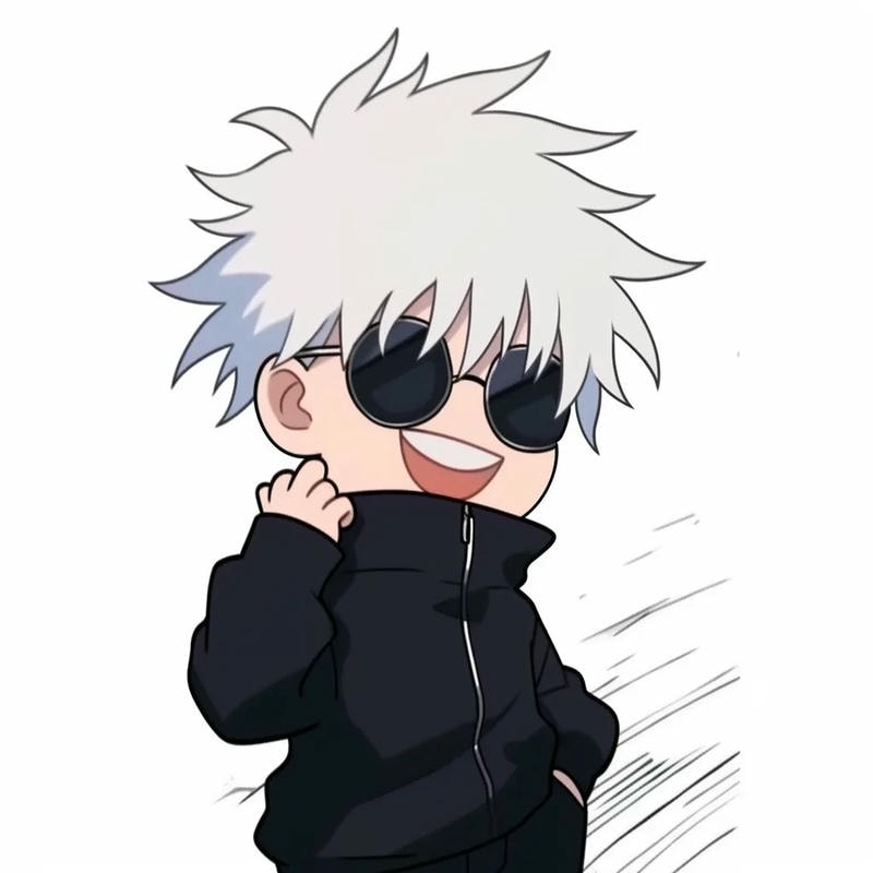 gojo chibi đeo kính