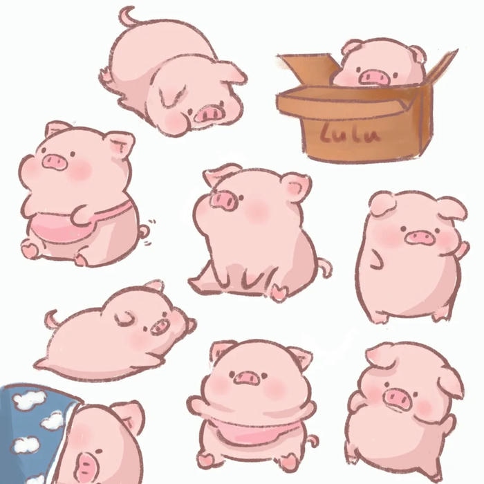 heo chibi dễ thương