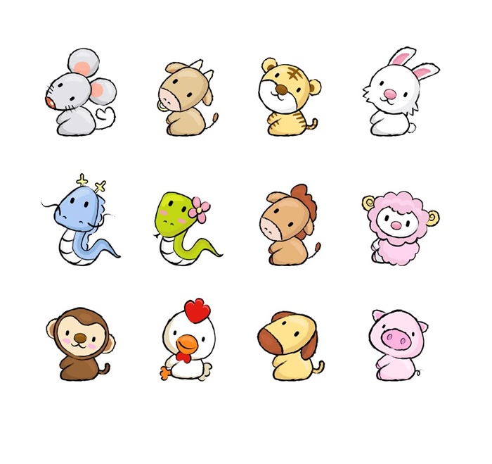 hình ảnh 12 con giáp chibi cute