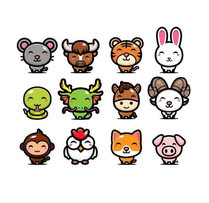 hình ảnh 12 con giáp chibi