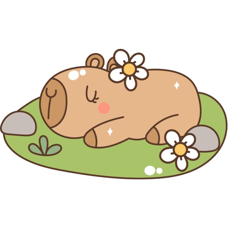 hình ảnh capybara chibi 3d