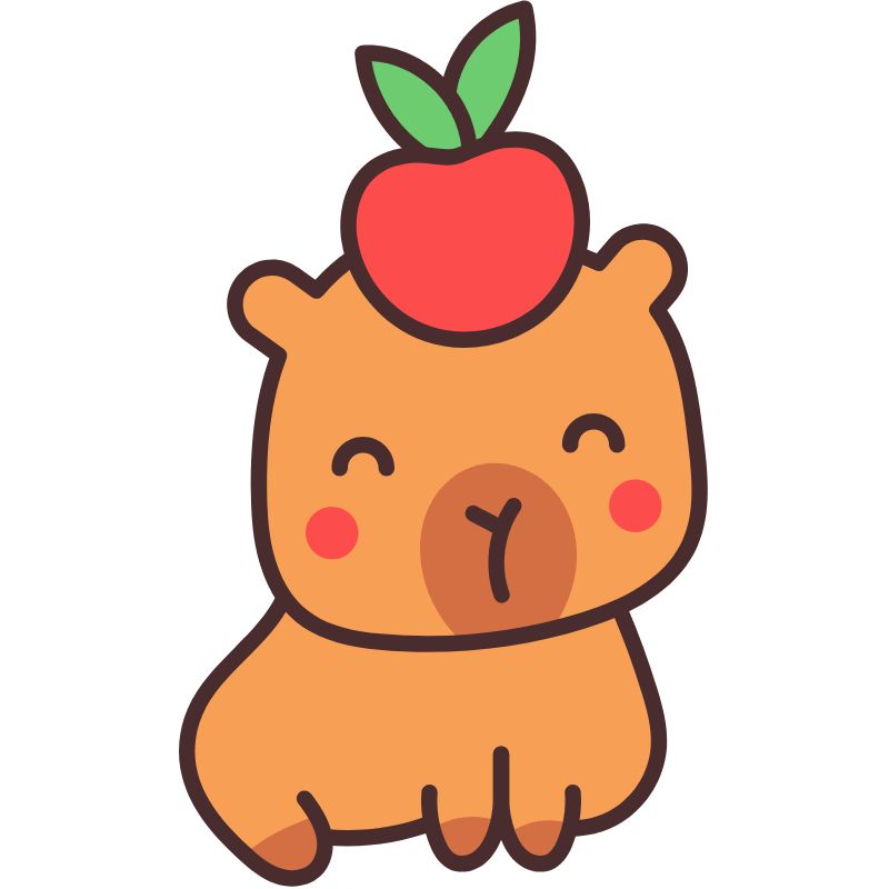 hình ảnh capybara chibi 4k