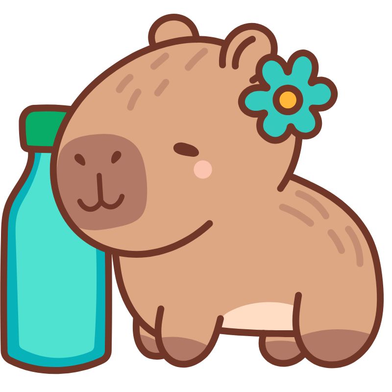 hình ảnh capybara chibi đáng yêu