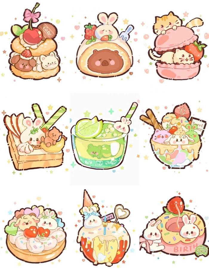 hình đồ ăn chibi cute