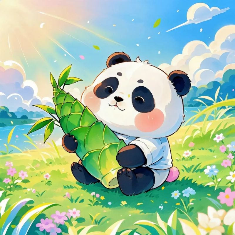 hình ảnh gấu trúc chibi 3d