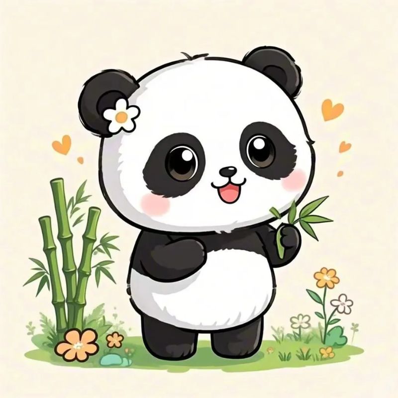 hình ảnh gấu trúc chibi cực đẹp