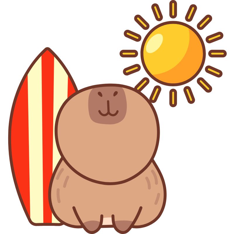 hình ảnh hình capybara chibi siêu đẹp
