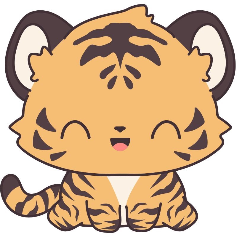 hình ảnh hổ chibi full hd