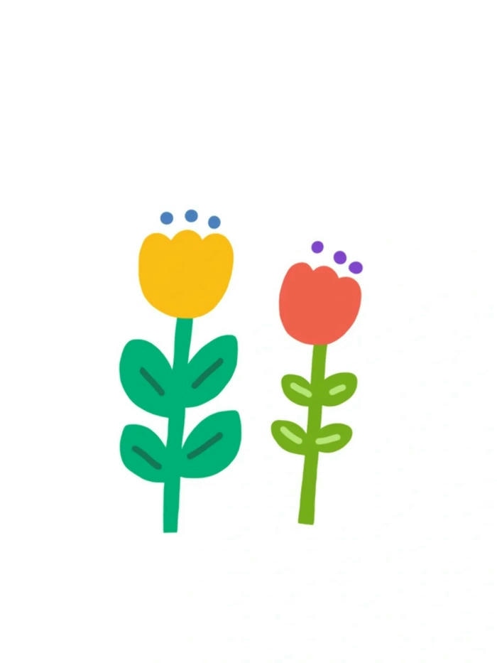 hình ảnh hoa tulip chibi siêu đẹp
