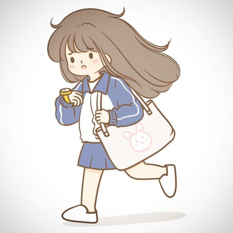 hình ảnh học sinh chibi đeo đồng hồ