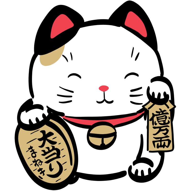 hình ảnh mèo thần tài chibi cực đẹp