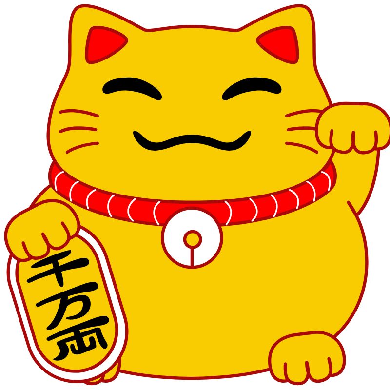 hình ảnh mèo thần tài chibi đáng yêu