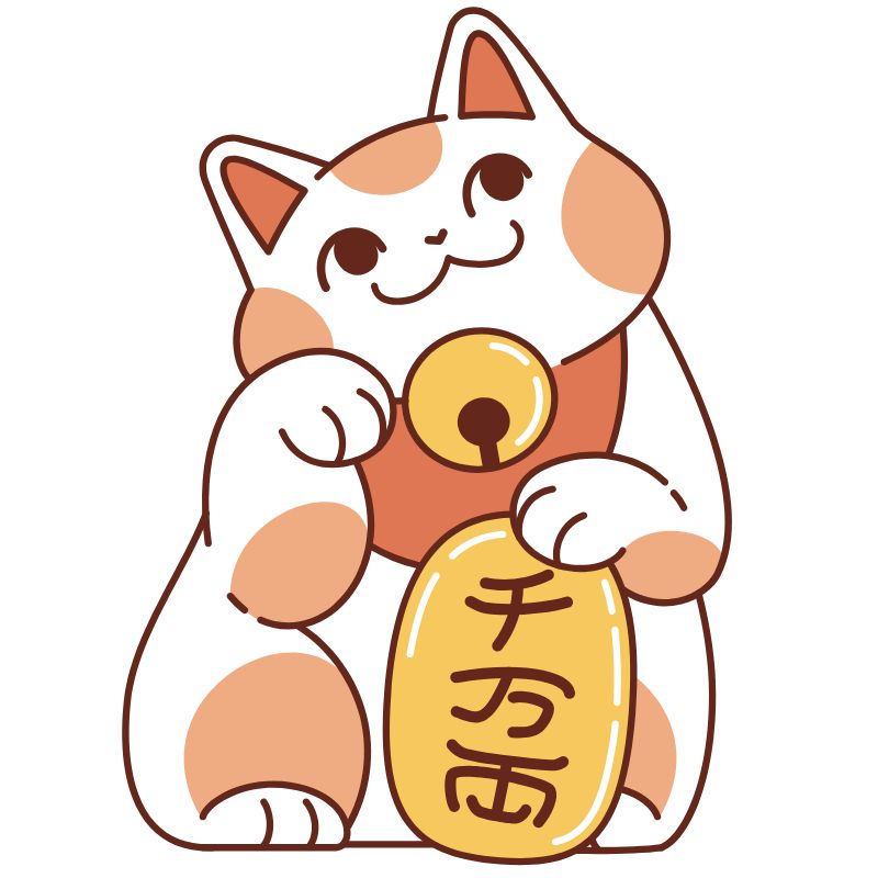 hình ảnh mèo thần tài chibi dễ thương