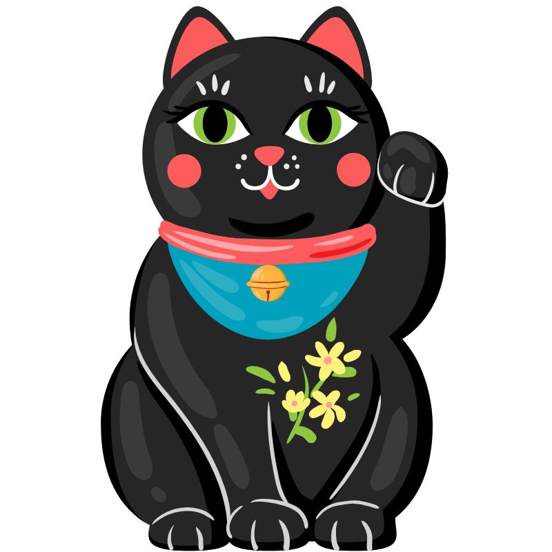hình ảnh mèo thần tài chibi đẹp