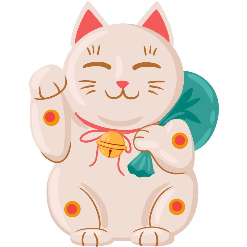 hình ảnh mèo thần tài chibi full hd