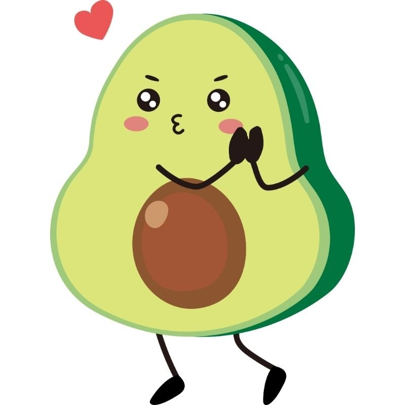 hình ảnh trái bơ chibi cute full hd