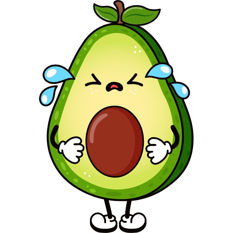 hình ảnh trái bơ chibi cute