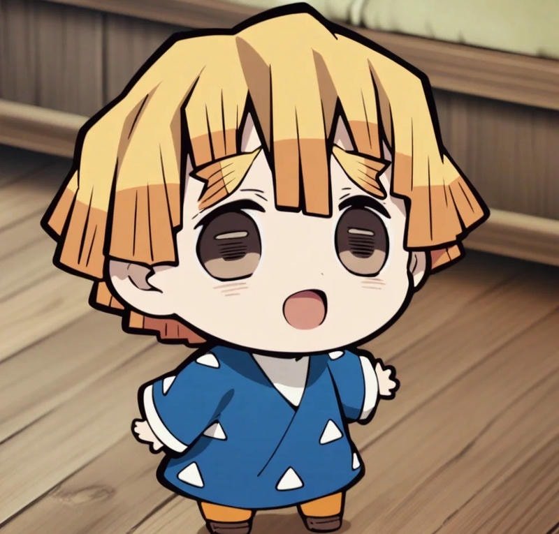 hình ảnh zenitsu chibi 4k