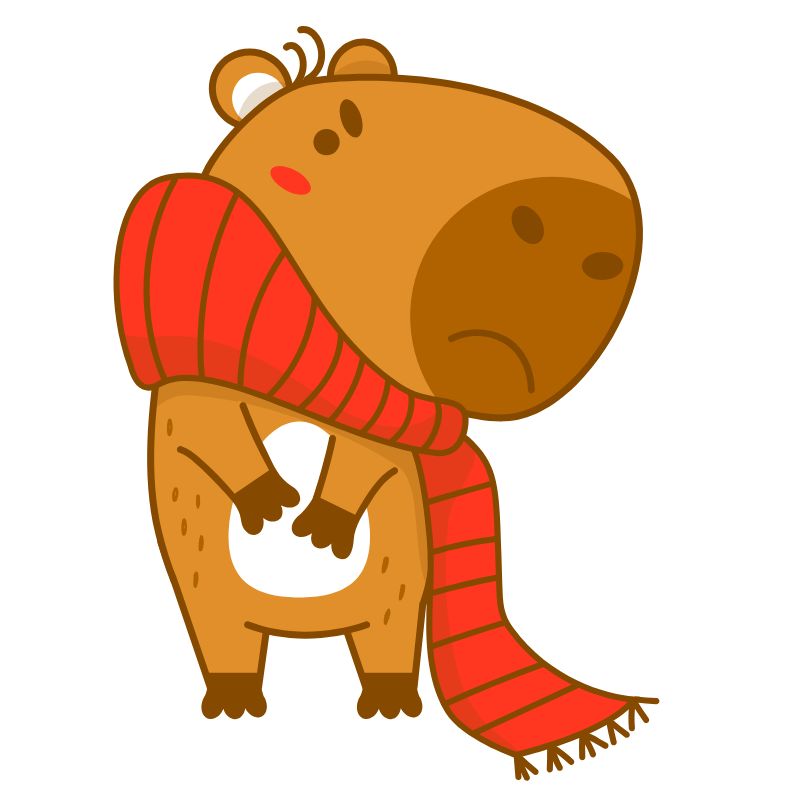 hình capybara chibi đáng yêu