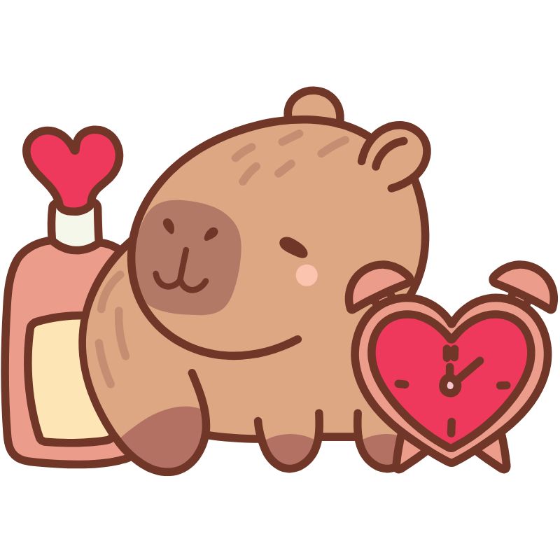 hình capybara chibi dễ thương