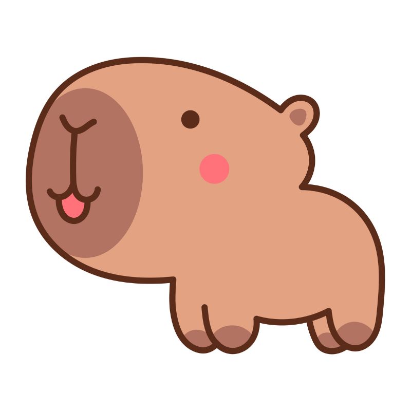 hình capybara chibi hd