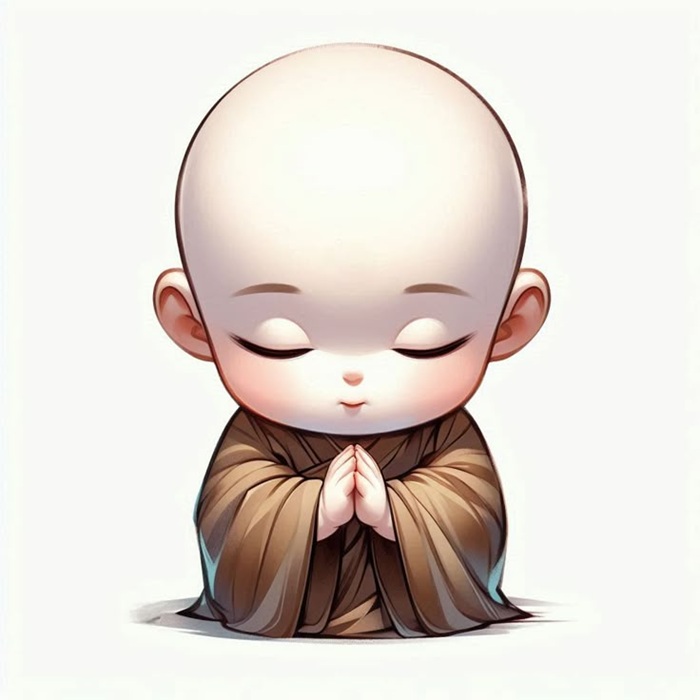 hình chú tiểu chibi dễ thương