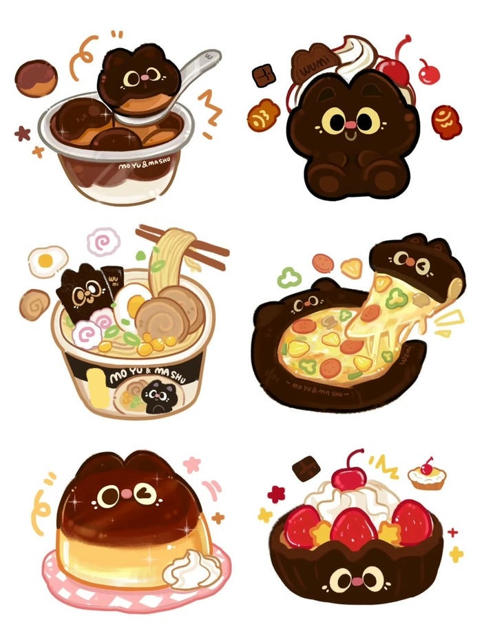 hình đồ ăn chibi