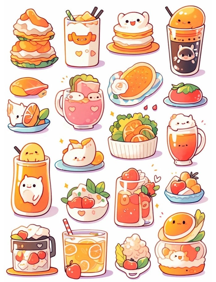hình đồ ăn chibi cute