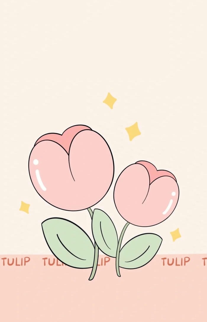 hinh hoa tulip chibi đep