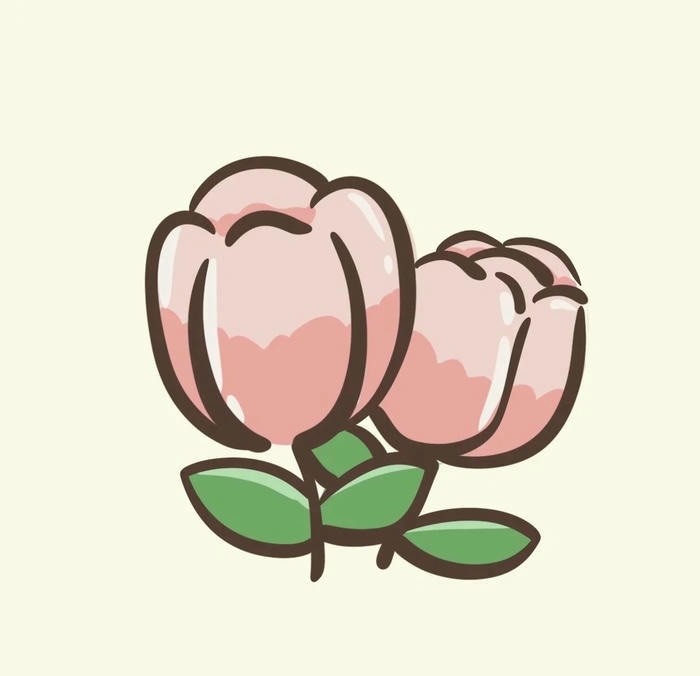 hình hoa tulip chibi đẹp cực