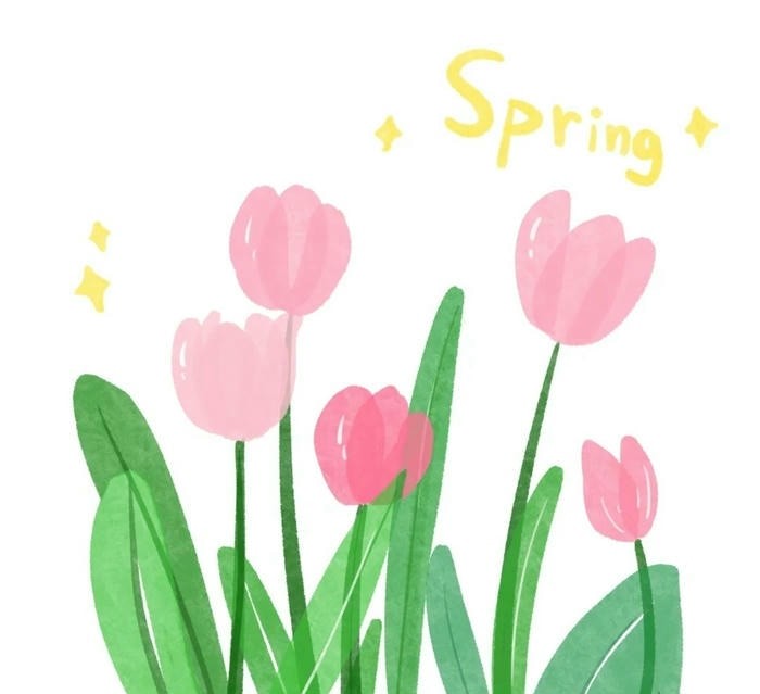 hình hoa tulip chibi