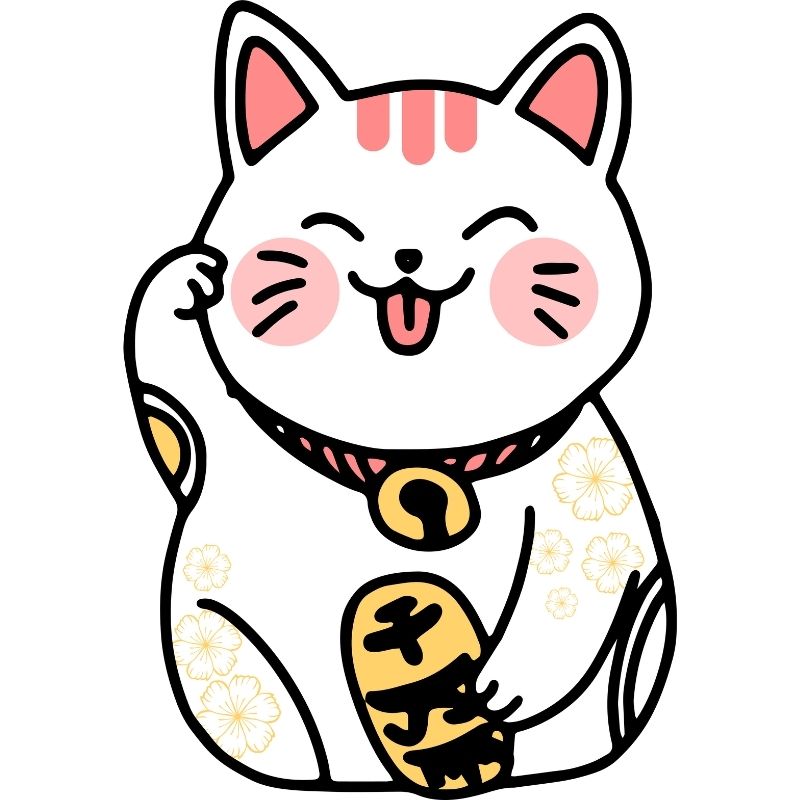 hình mèo thần tài chibi cute