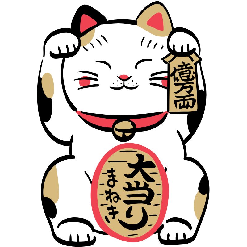 hình mèo thần tài chibi đáng yêu