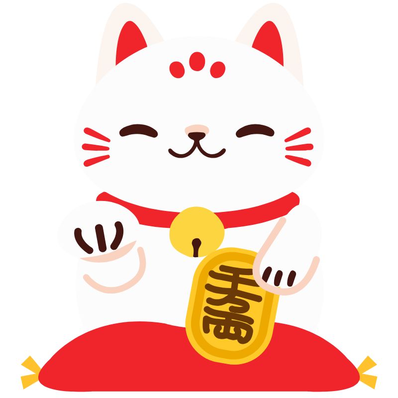 hình mèo thần tài chibi dễ thương