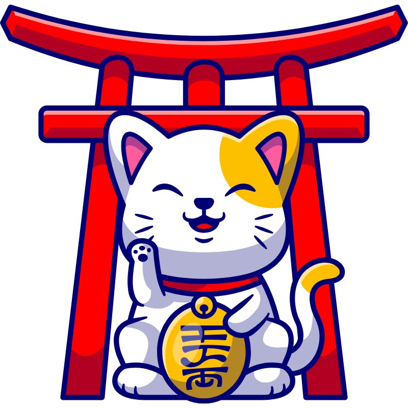hình mèo thần tài chibi đẹp nhất