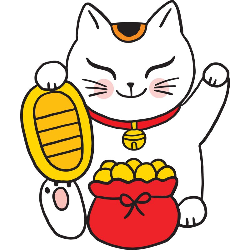 hình mèo thần tài chibi siêu đẹp