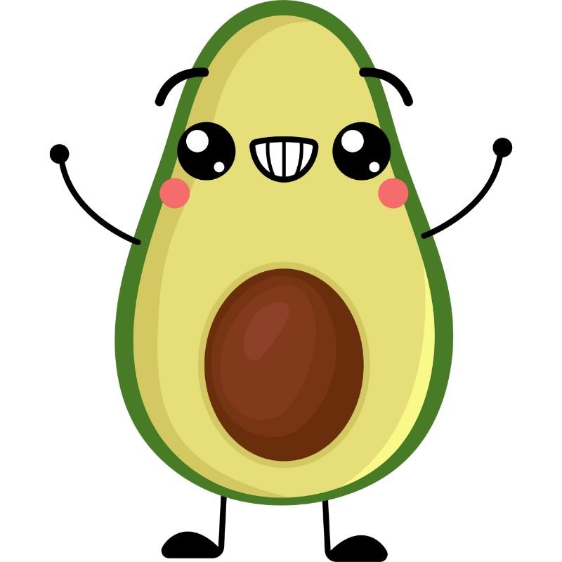 hình trái bơ chibi cute full hd