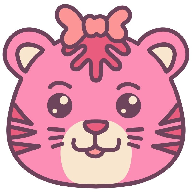 hổ chibi hồng